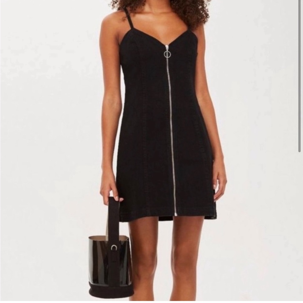 TopShop Zip Denim Dress